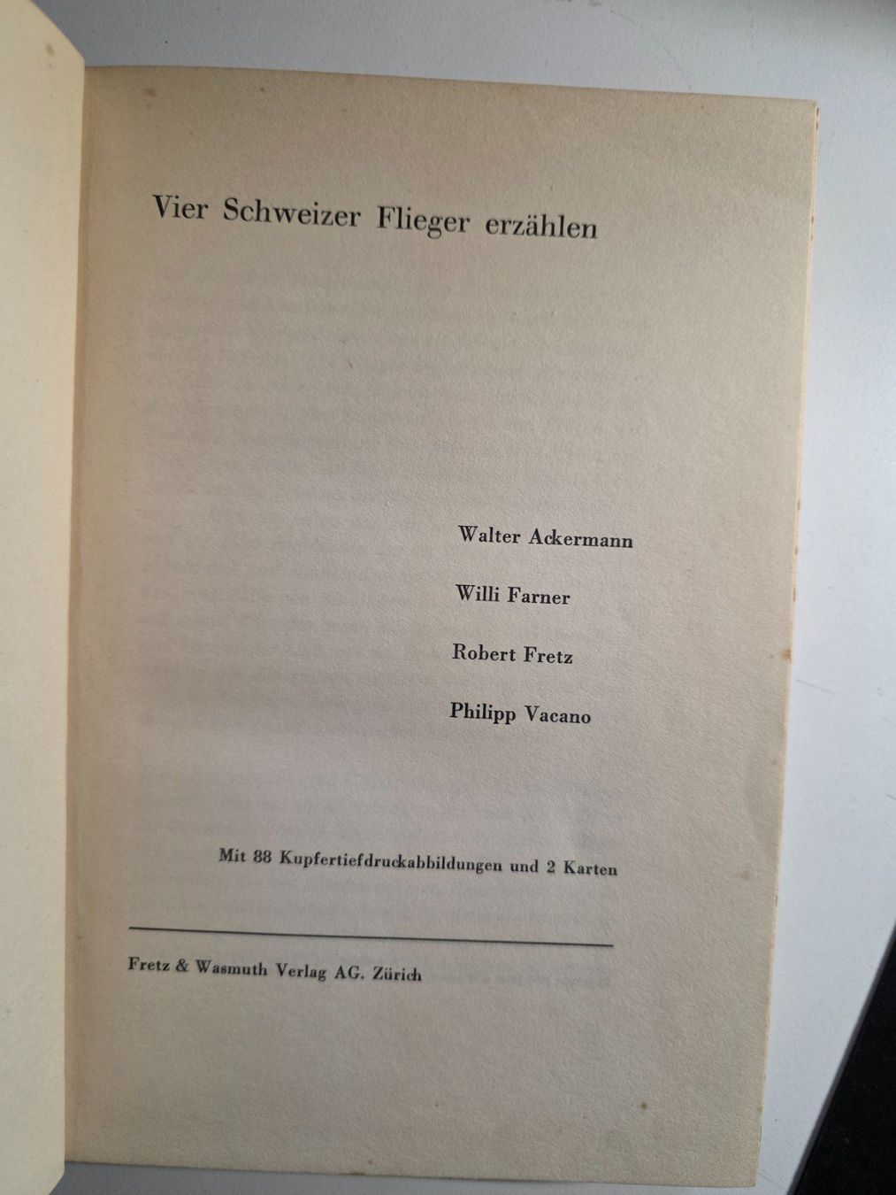 Libri: Vier Schweizer Flieger erzählen - 1934 – Usato da Walterswil BE venduto da Lonitti 3