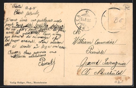 Cartoline postali: Treiten, Handlung Dubach, Schulhaus und  – Usato da Berlin venduto da bartko-reher 1
