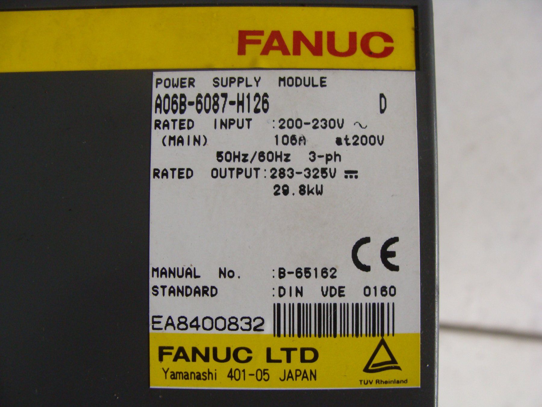 Fanuc Componenti elettronici: Fanuc A-06-B – Usato da cortébert venduto da Dingofilou 1