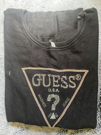 T-shirt noir Guess femme taille S strass