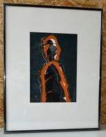 Gemälde, Abstrakte Person, von Beat Hofer 1995    (ID M233)