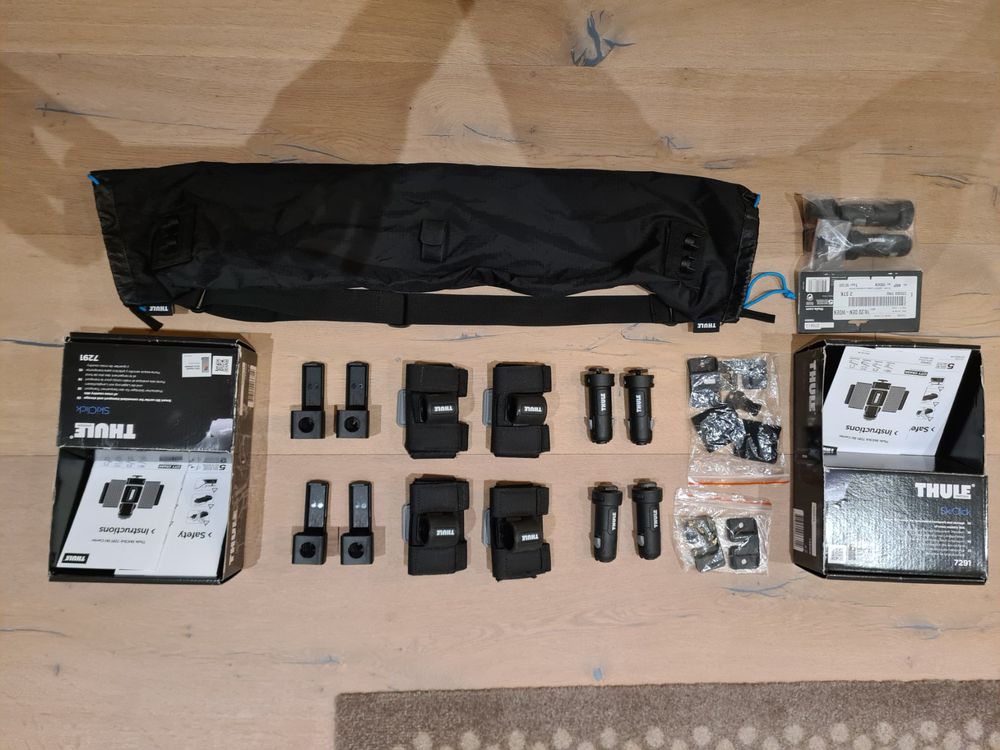 2x Thule Ski Click Set inkl. Wall Fixation und Ski Click Bag | Kaufen ...