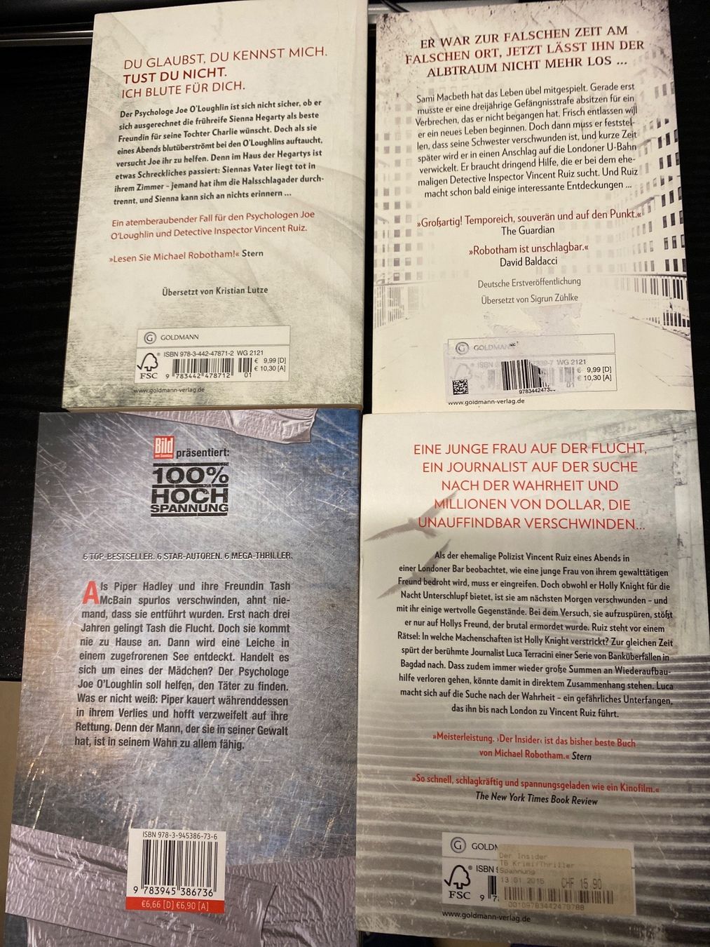 Libri: 4 x Hochspannung mit Michael Robotham – Usato da Erlinsbach SO venduto da Silverstorm 1