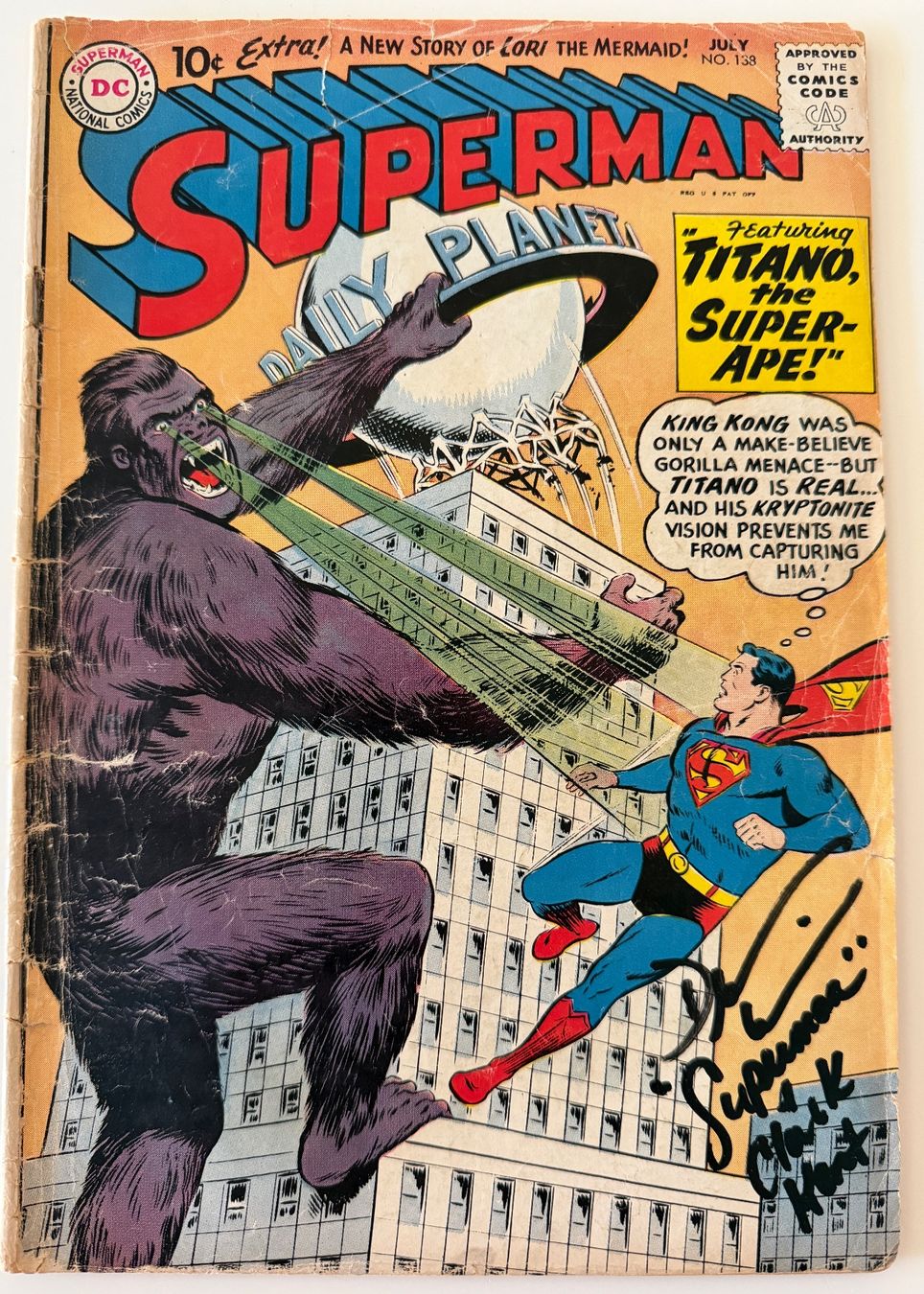 Autografi: DEAN CAIN Superman Comic #138 1960 DC Original Autogramm COA – Nuovo (secondo la descrizione) da Solothurn venduto da StarsInYourHome 1