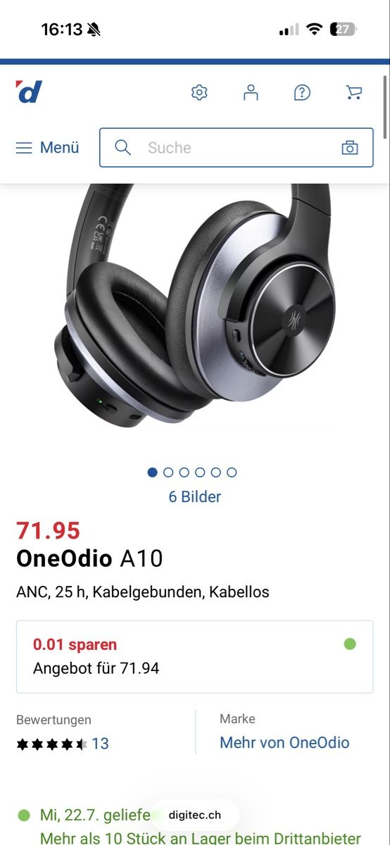 Kopfhörer: OneOdio A10 Over-Ear Kopfhörer – Gebraucht aus Sins von leg_btm7 2