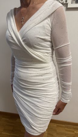 Robe blanche moulante D&M, taille S ✨