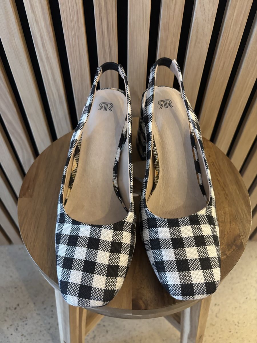 La Redoute Damenschuhe: Slingpump, Gingham s/w, Gr 37 – Neu (gemäss Beschreibung) aus Horgen von Anatolia 2