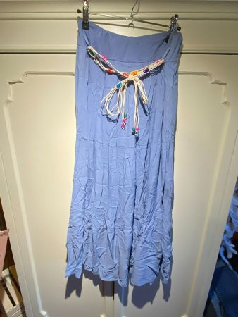 DAMENROCK HELLBLAU LANG