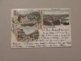 Litho Karte Rheineck SG 1908 Seilbahn
