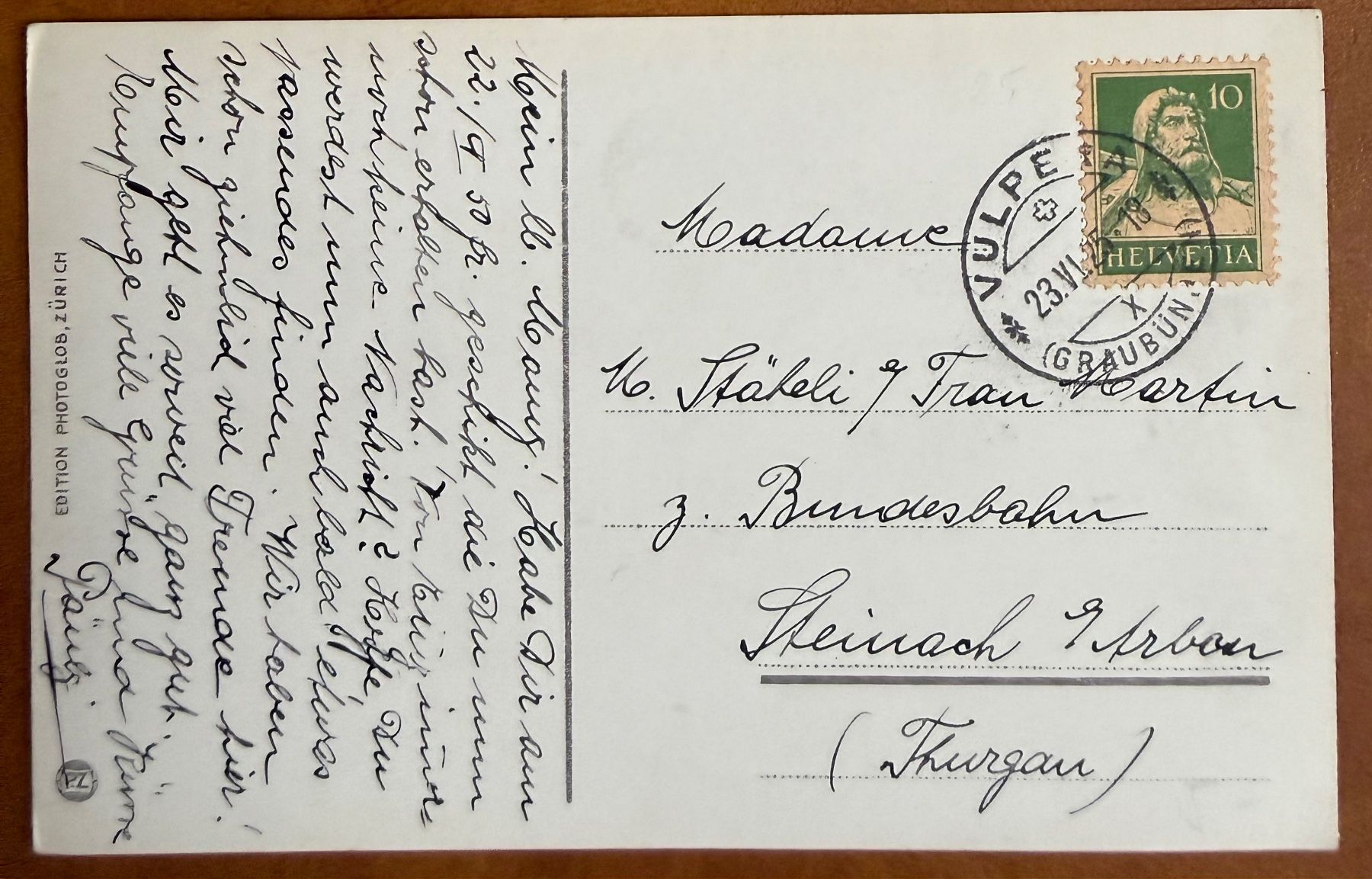 Cartes postales: Vulpera - Waldhaus 1925 – D'occasion à Lutry par Ediego 1