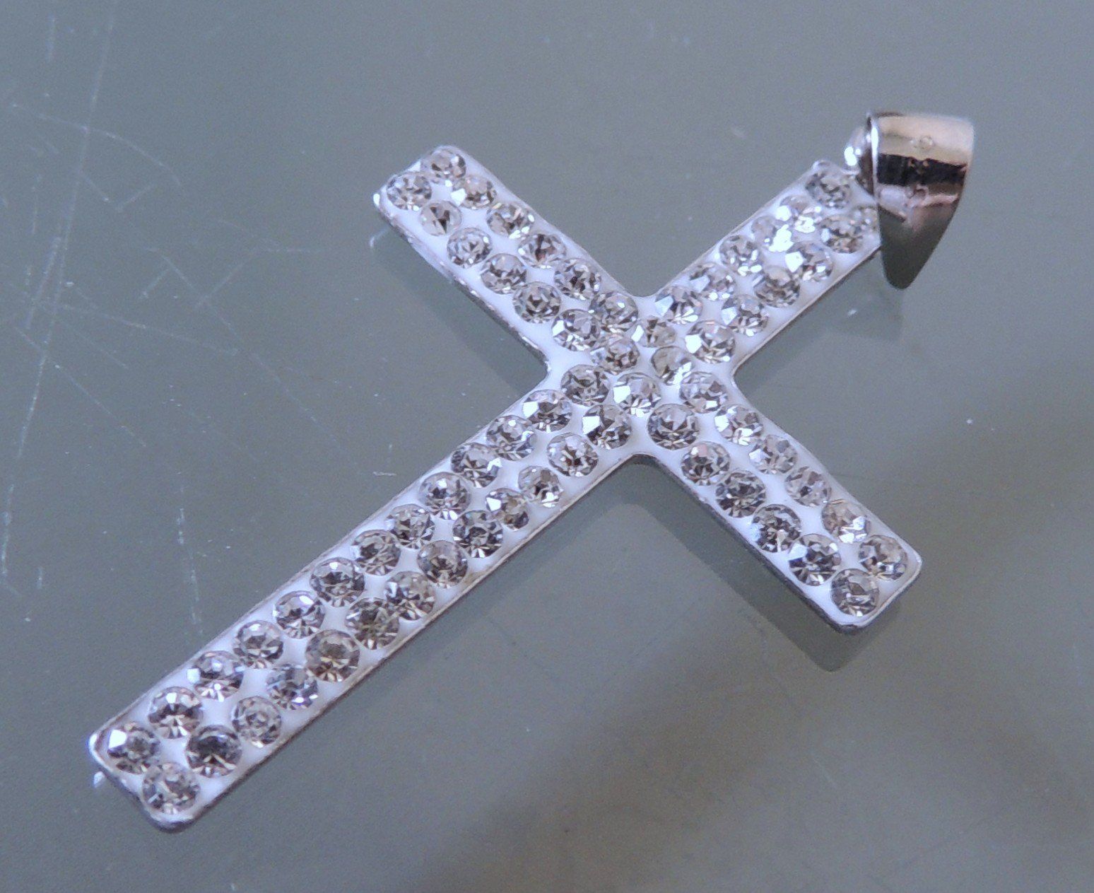 Ciondoli: Silber 925 Kreuz Anhänger 38 mm – Usato da Waldenburg venduto da schaller707 1