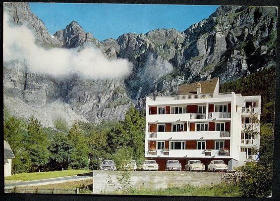 Ansichtskarten: LEUKERBAD Appartementhaus Ermitage, Auto – Gebraucht aus Jona von philajona