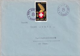Soldatenmarken Enveloppe avec N° 67/1 Vpf. Abt. 8