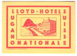 Kofferaufkleber Lugano, Das Lloyd-Hotel 