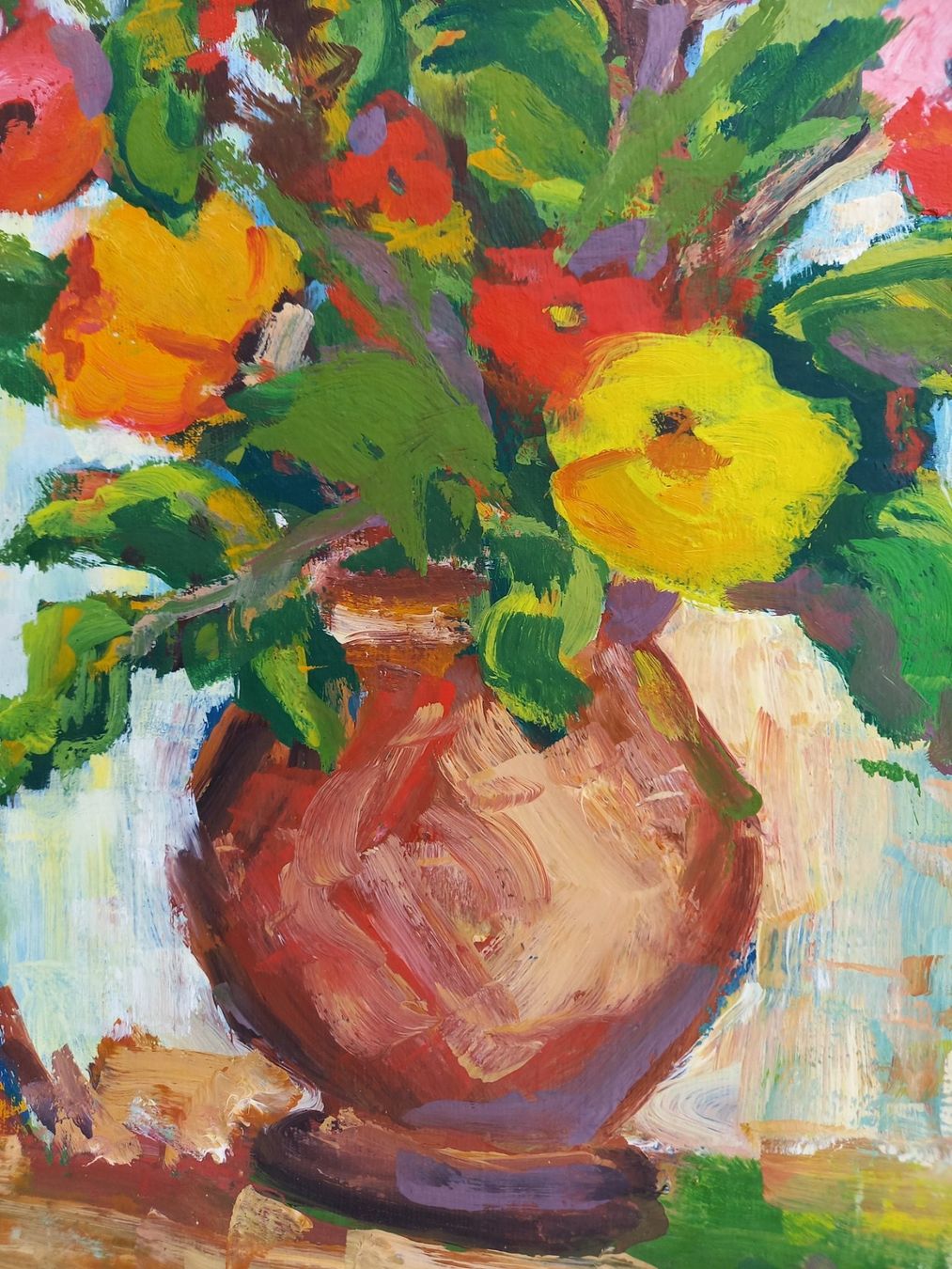 Dipinti: beau bouquet de fleurs signé ILIC. M. 85 – Usato da Lausanne venduto da leneko 5