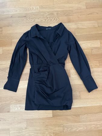 Hemdkleid Zara Schwarz Grösse M Dress Black