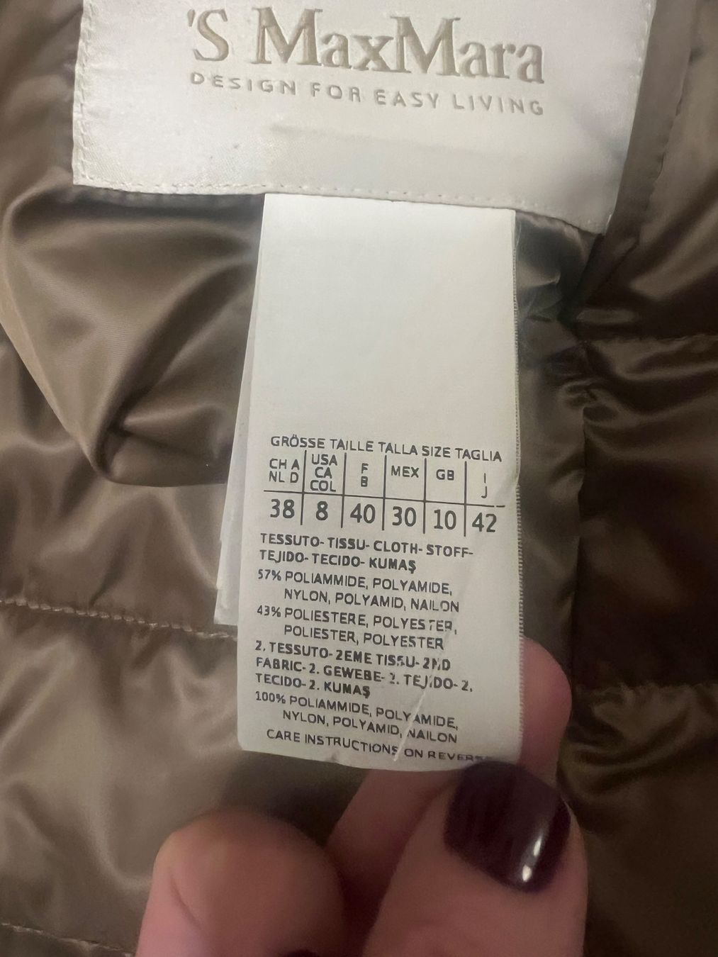Max Mara Cappotti: MAX MARA The Cube Down Coat Mantel Jacket Luxus Gr 42IT – Nuovo (secondo la descrizione) da Ebmatingen venduto da dartim 3