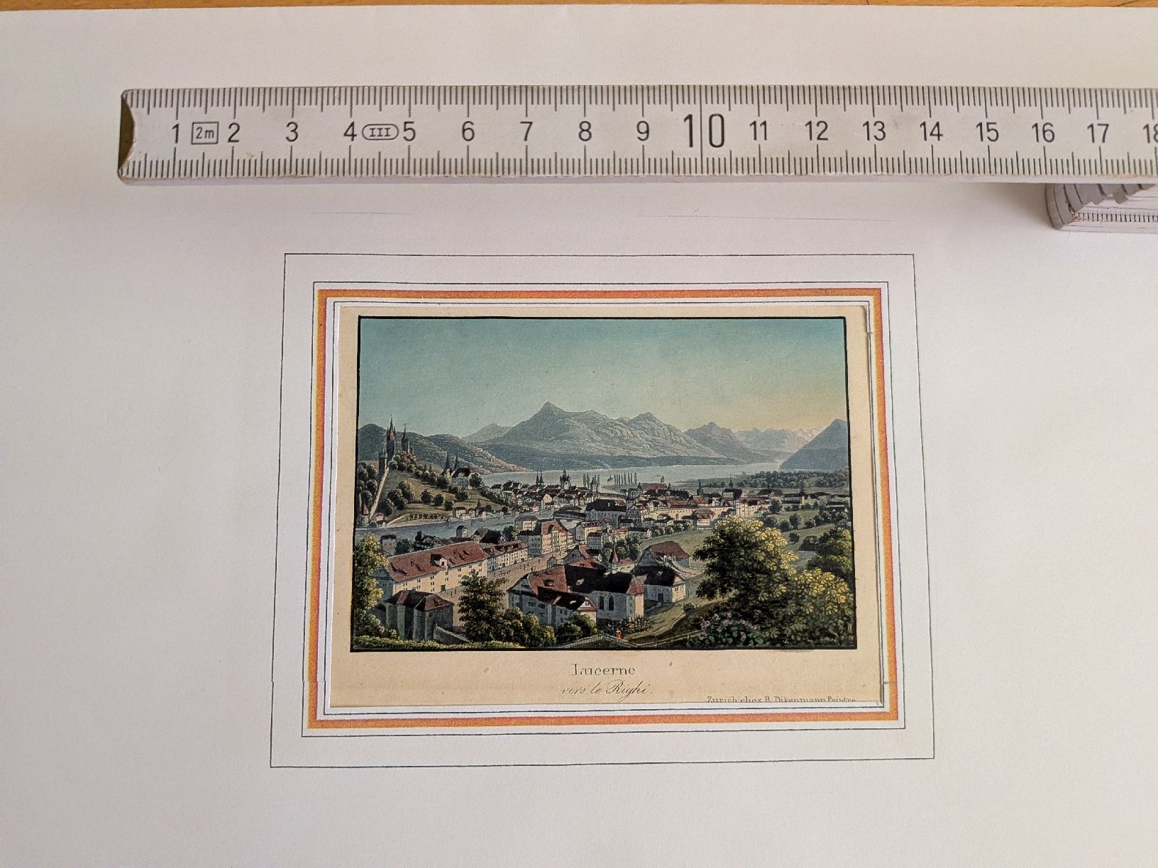 Stiche: Historische Ansicht von Luzern mit Rigi – Gebraucht aus Emmen von Luzs 5