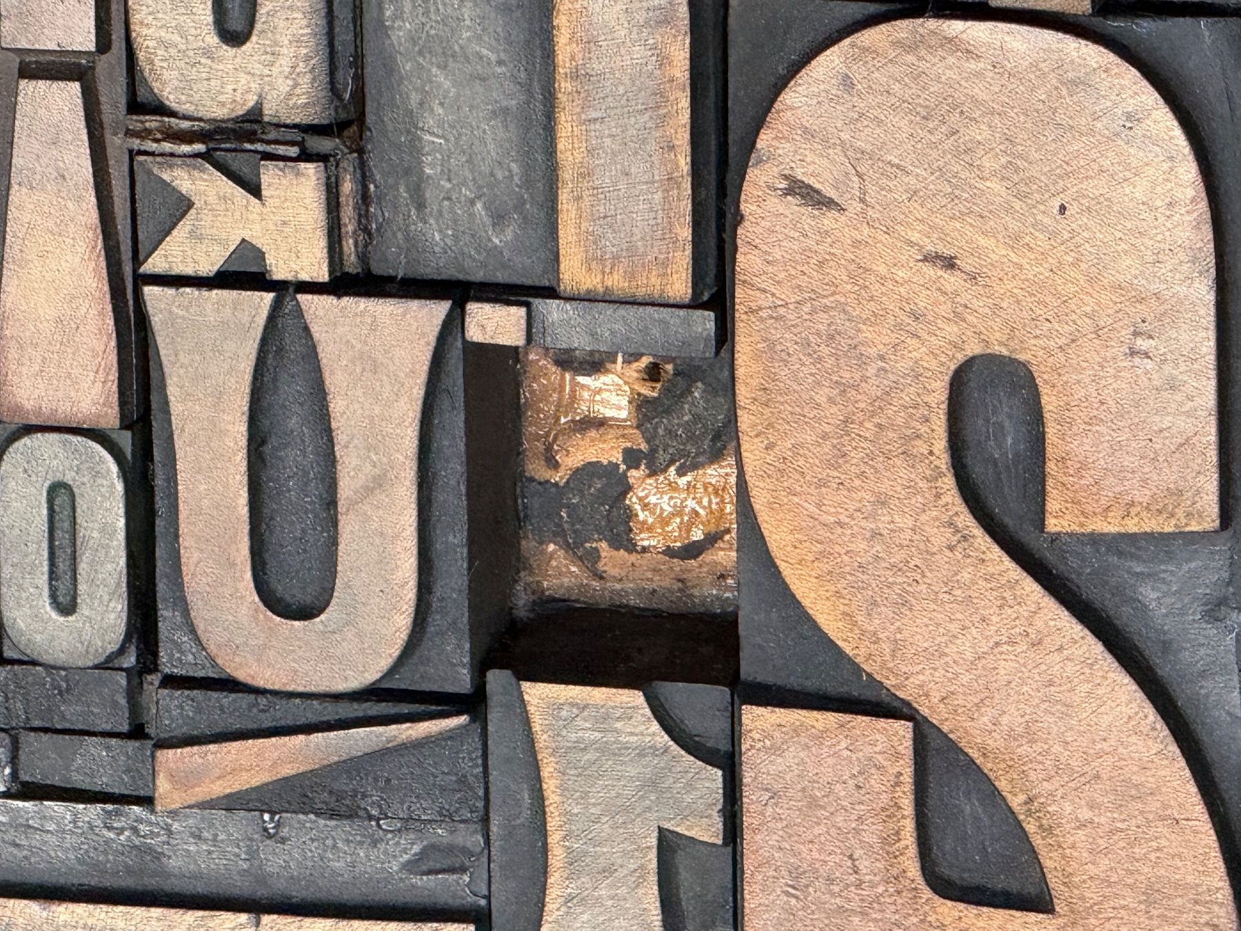 Dipinti: 2 Typographien Wandbilder Lettern Objekt Holz – Usato da Bern venduto da Jwpm66 5