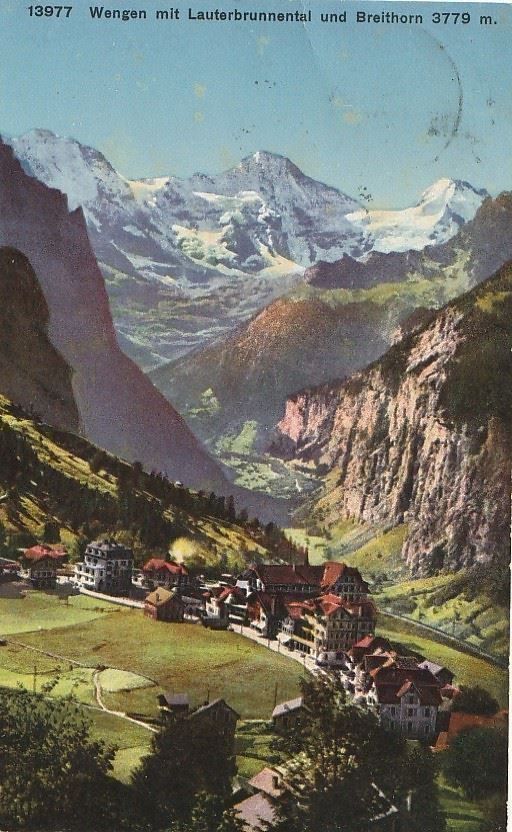Cartoline postali: Wengen mit Lauterbrunnental – Usato da Aarburg venduto da Aare10