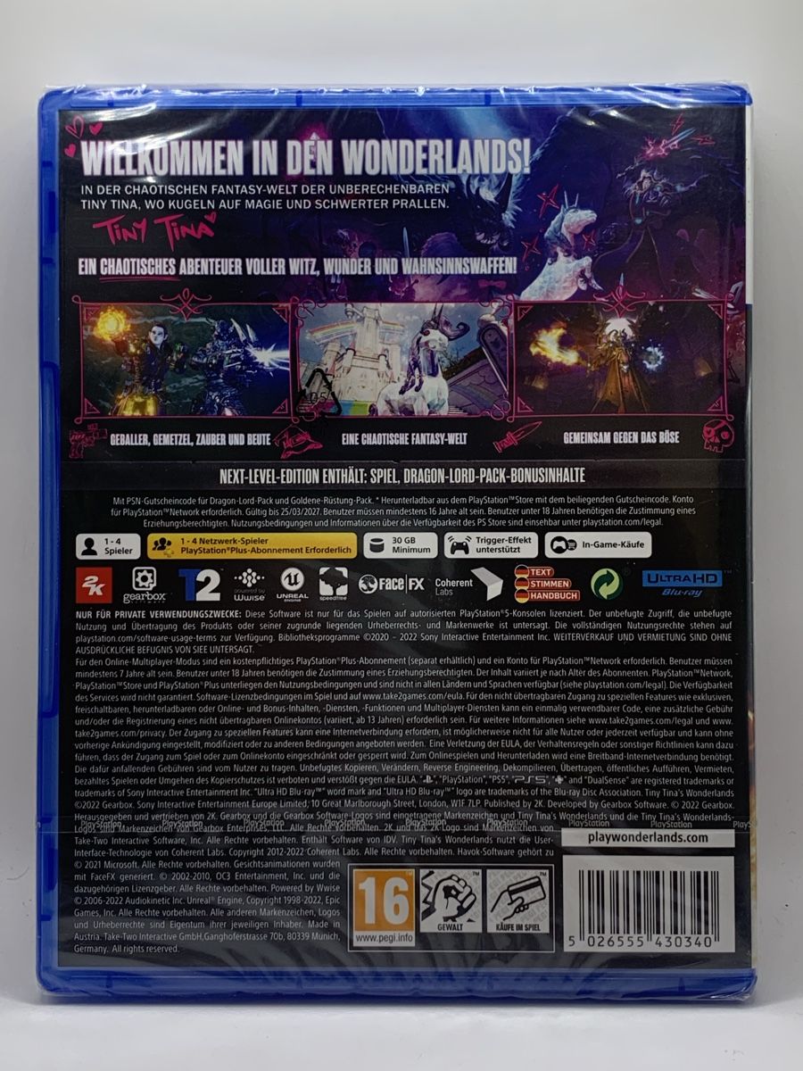 Sony Giochi: Tiny Tinas Wonderlands - PS5 - Next-Level Edition neu – Nuovo e nell'imballaggio originale da Ostermundigen venduto da RG-Collector 1