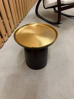 Beistelltisch / Couchtisch Schwarz-Gold - Metall