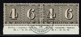 Propagande 258 en paire ET-vollstempel Bern 1