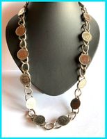 SALE Modeschmuck Kette Halskette Vintage Anhänger Münz Queen
