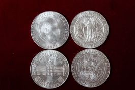 4x Gedenkmünzen 50 Schilling 900 silber 80 gr.