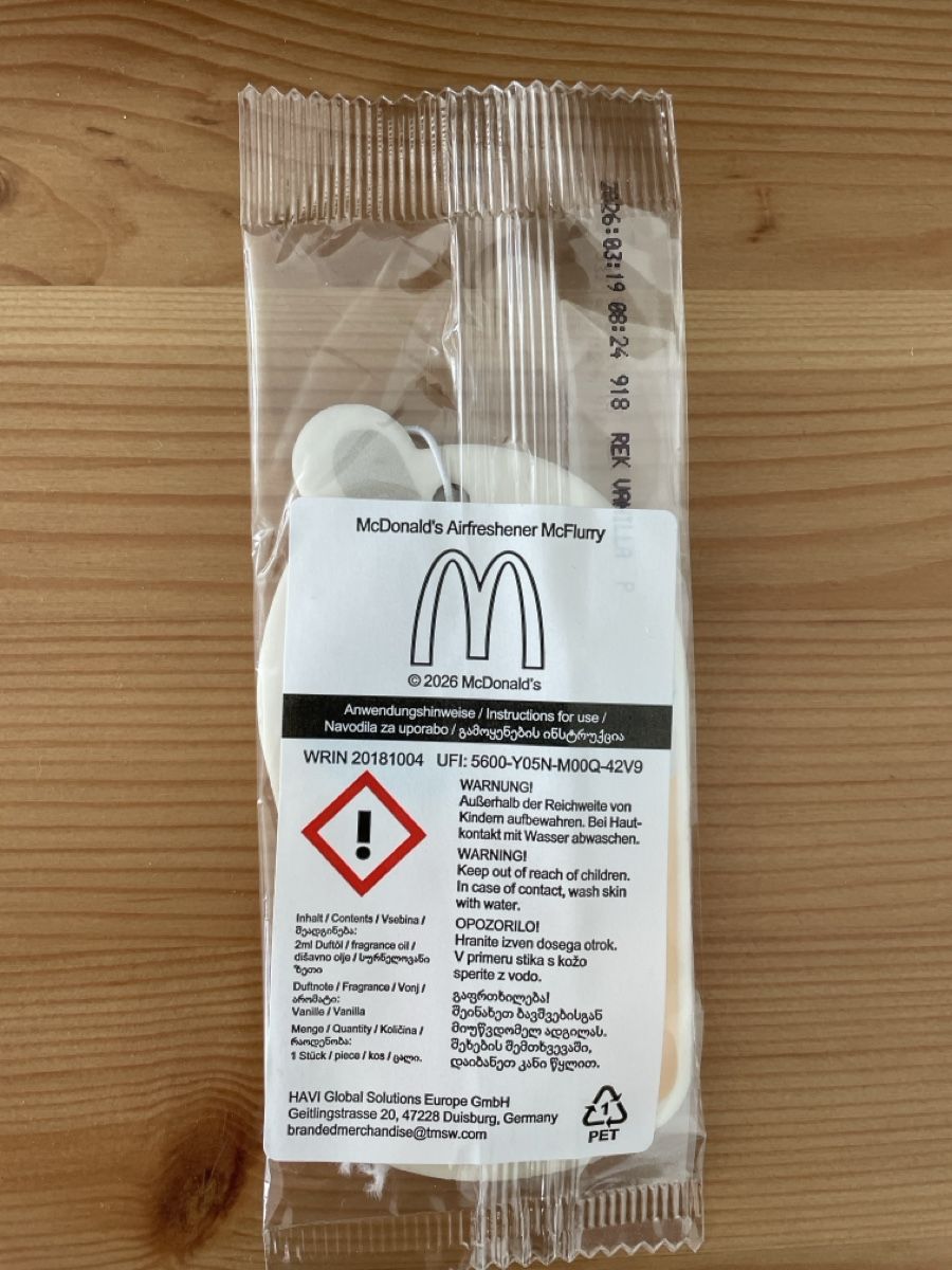Raumspray: McDonald's McFlurry Lufterfrischer Neu & OVP – Neu und originalverpackt aus Oberbüren von g.wizzle 1