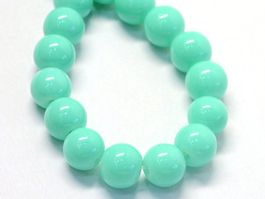 Glasperlen Aquamarin 8 mm / 1 Strang, ca. 105 Stück