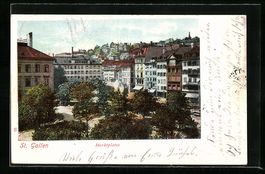 AK St. Gallen, Marktplatz, 1902