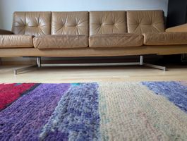 Vintage Ledersofa, 4-Sitzer, 70er Designklassiker