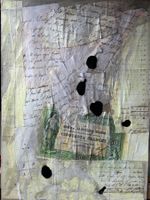 MARIO RONCALLI-Collage- 26x35 cm.- 2003