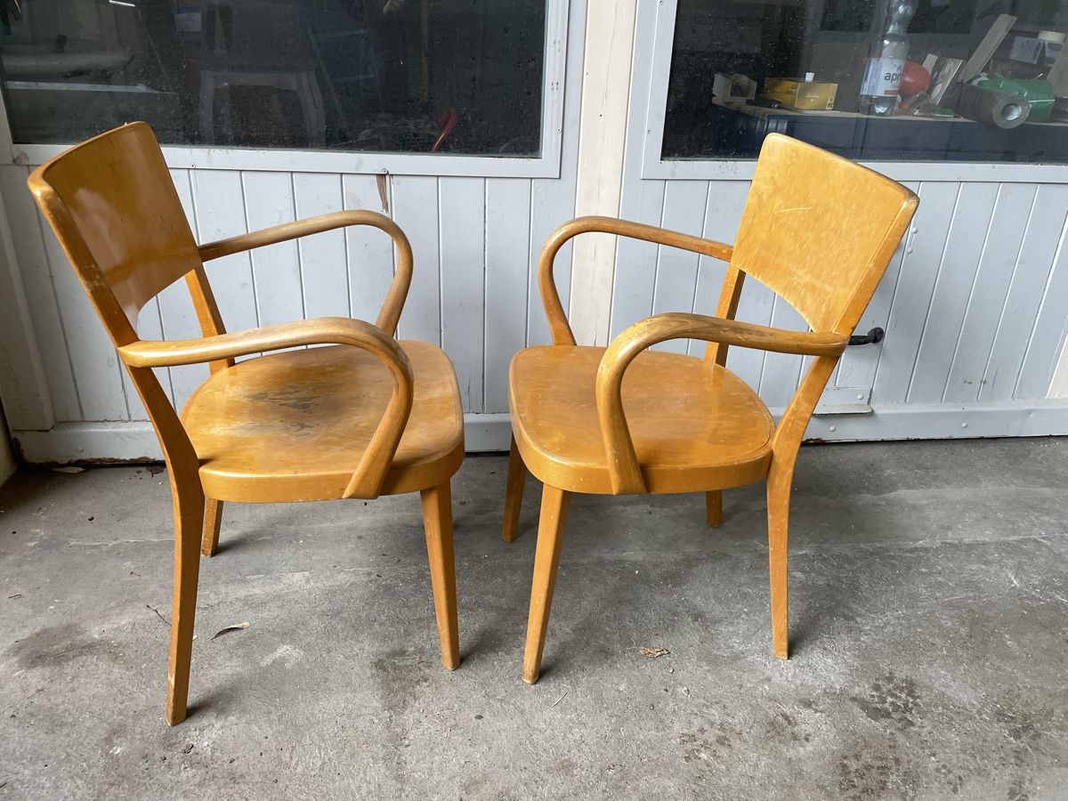 Horgen Glarus Sedie: 2 Armlehnenstühle Max Ernst Häfeli Horgen Glarus – Usato da Bern venduto da fotolog111 1