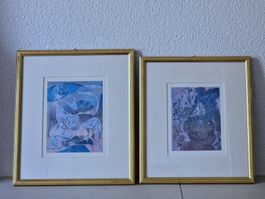 2 Hans Erni Lithographien - perfekt gerahmt