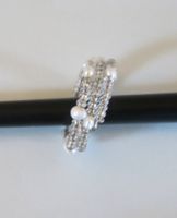 Ring Zucht.-und Glasperlen, Gr. 69 mm