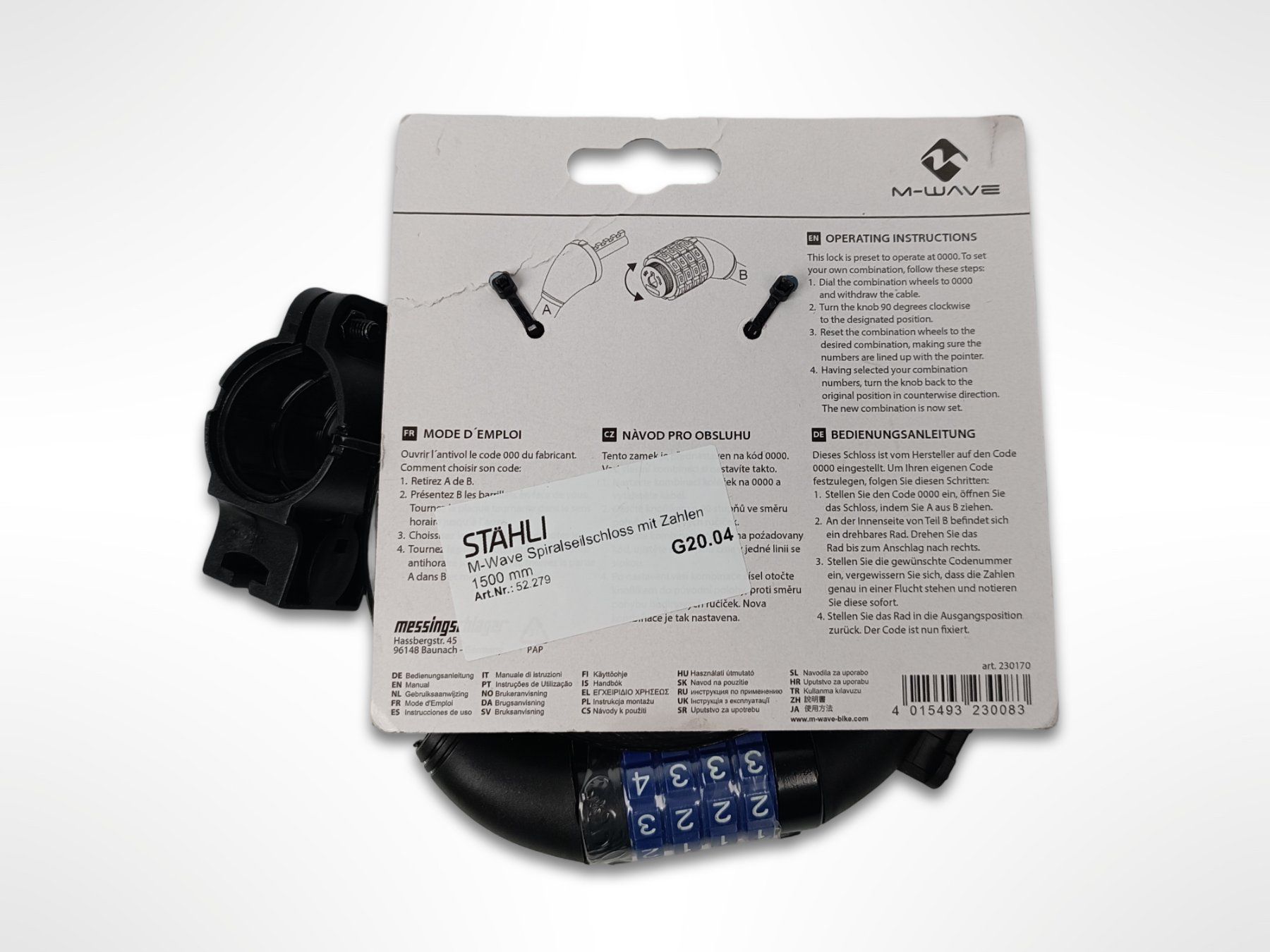 Schlösser: M-WAVE Zahlenschloss – Neu (gemäss Beschreibung) aus Suhr von Restwert_Suhr 2