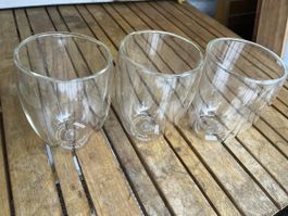 3 Wassergläser von Bodum, 11,5 cm hoch