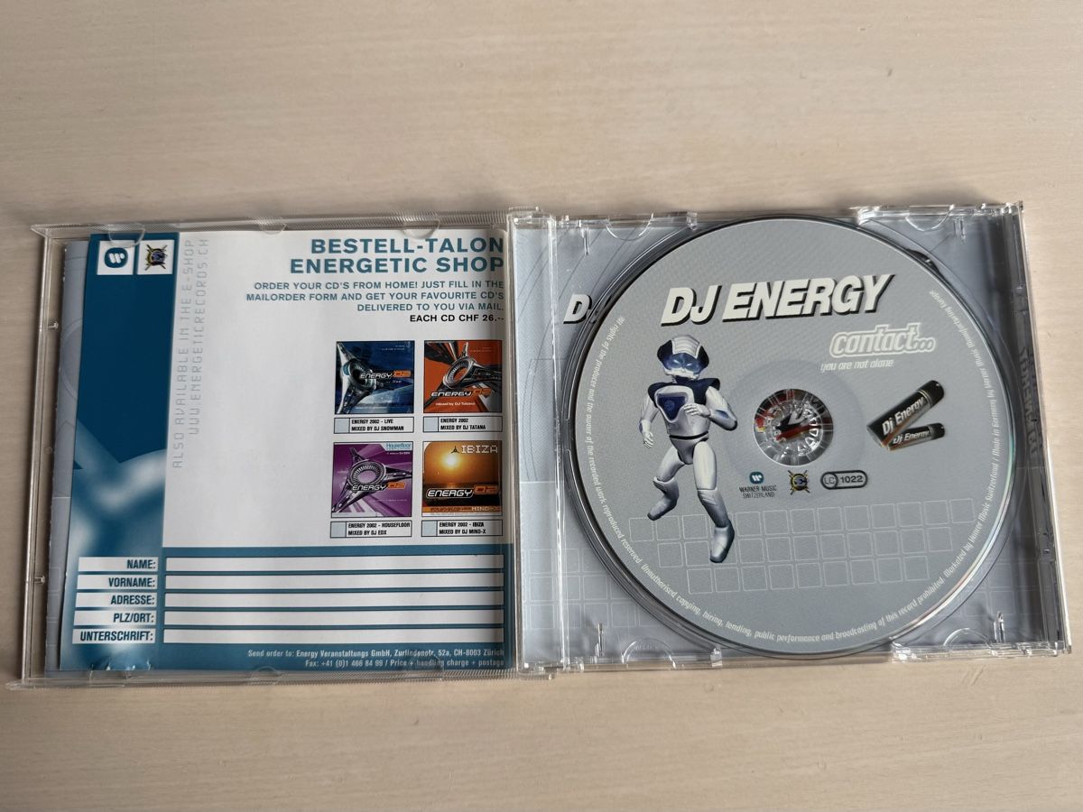 CD: DJ Energy - Contact..You Are Not Alone - CD 2002 – Usato da Oberried Brienz venduto da Chyara 2
