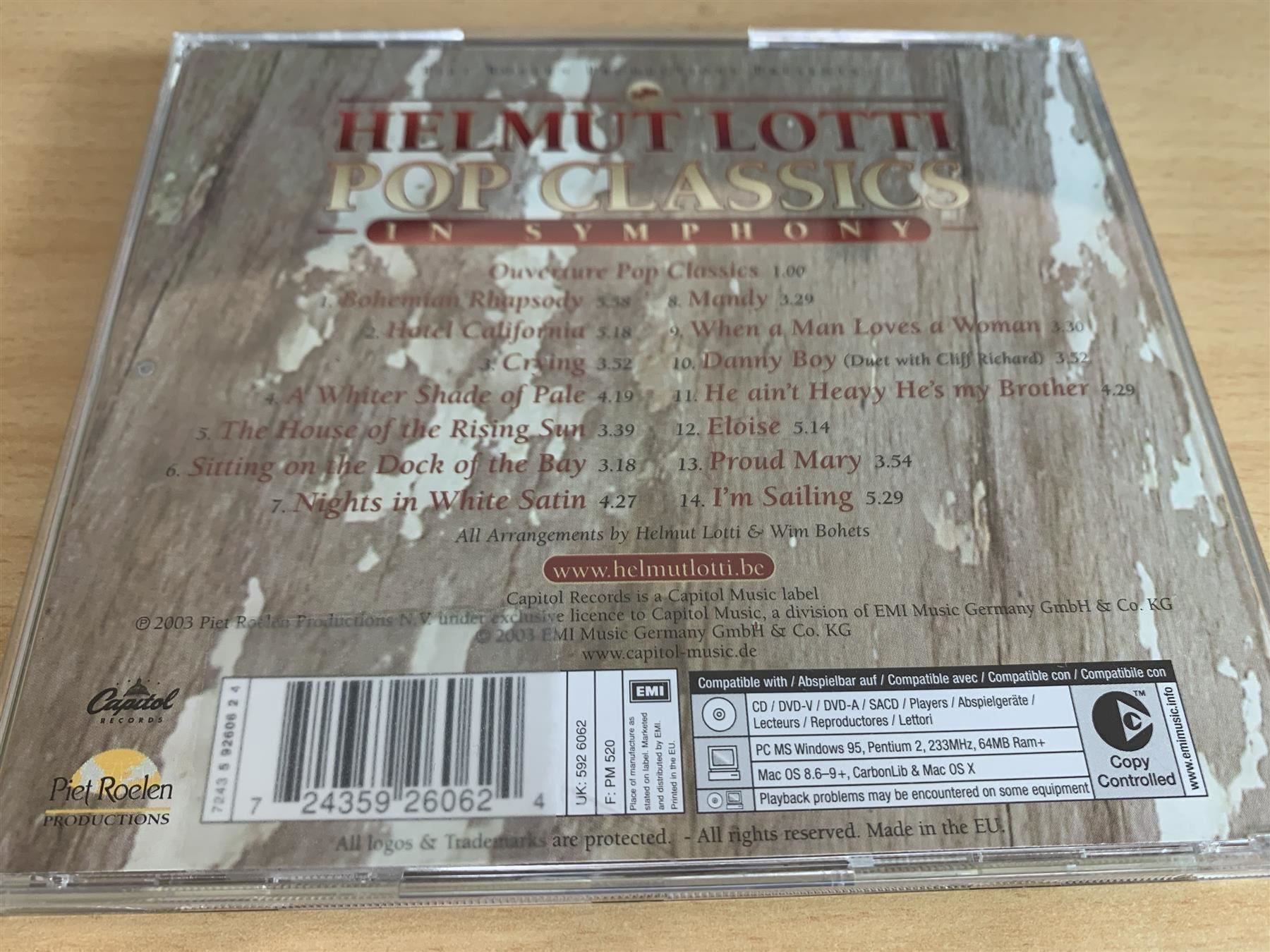 CD: Helmut Lotti – Pop Classics In Symphony – Usato da Rikon im Tösstal venduto da Alpenmutz 1