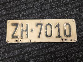 Nummerenschild ZH 7010 Deko