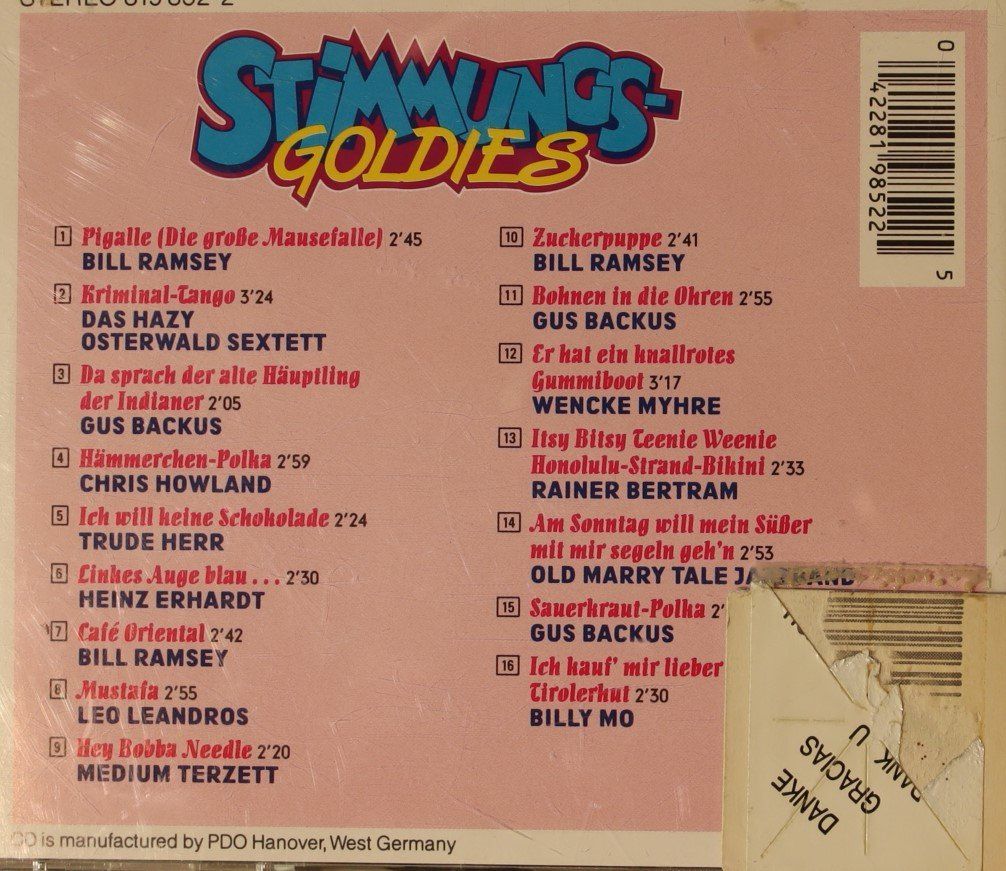 CD: Stimmungs-Goldies – Usato da Luzern venduto da CONTENTI 2