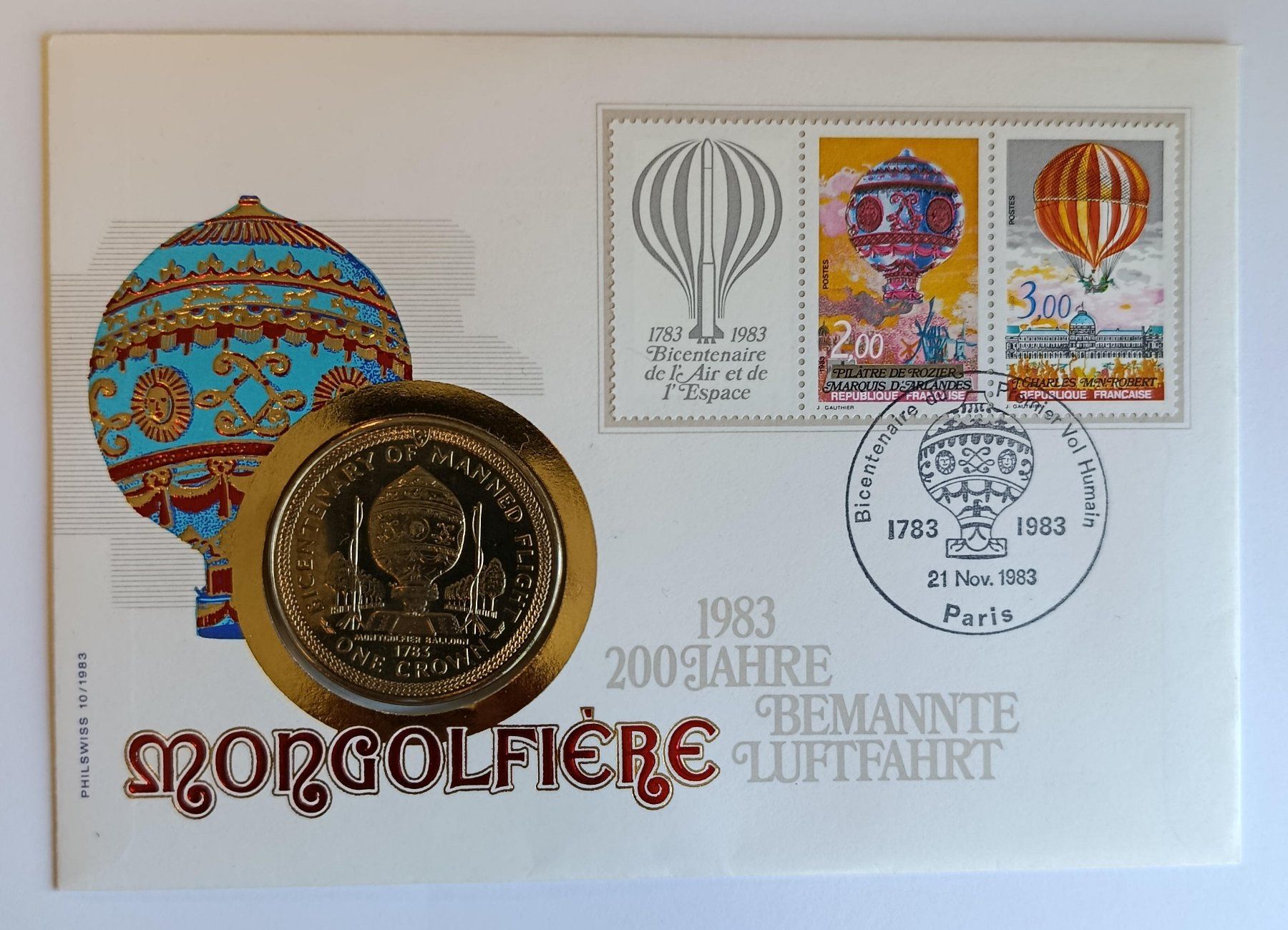 Alle Münzen: Numisbrief Mongolfière 200 J. bemannte Luftfahrt ab 1 Fr. !! – Gebraucht aus Luzern von Vreneli_1