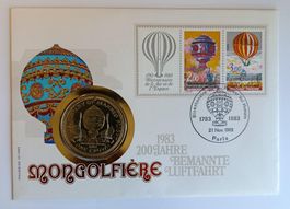 Numisbrief Mongolfière 200 J. bemannte Luftfahrt ab 1 Fr. !!