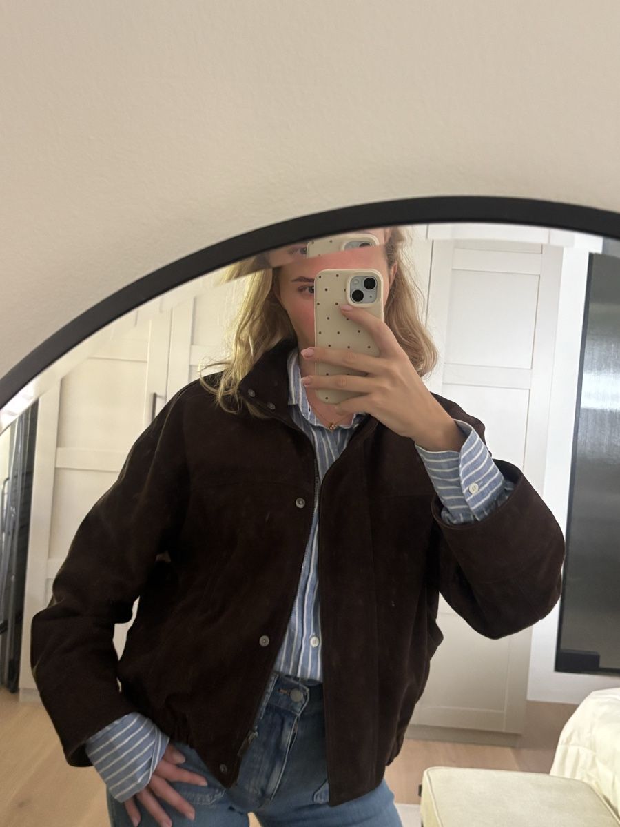 Massimo Dutti Vestes: Massimo Dutti Suede Jacket Brown – D'occasion à Zürich par Summy97 1