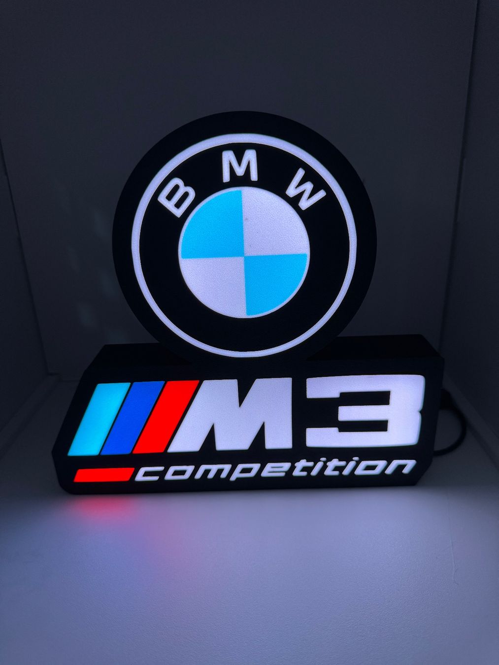 Lampen: Lightbox lumière led BMW M3 Competition – Neu (gemäss Beschreibung) aus Vicques von PAMB3D 1