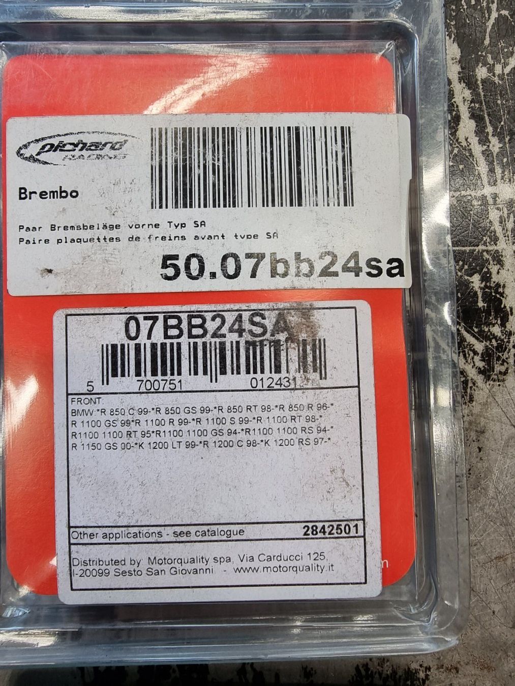 BMW Tutti i ricambio per moto: Bremsbeläge BMW – Nuovo e nell'imballaggio originale da Wila venduto da Datalog 2