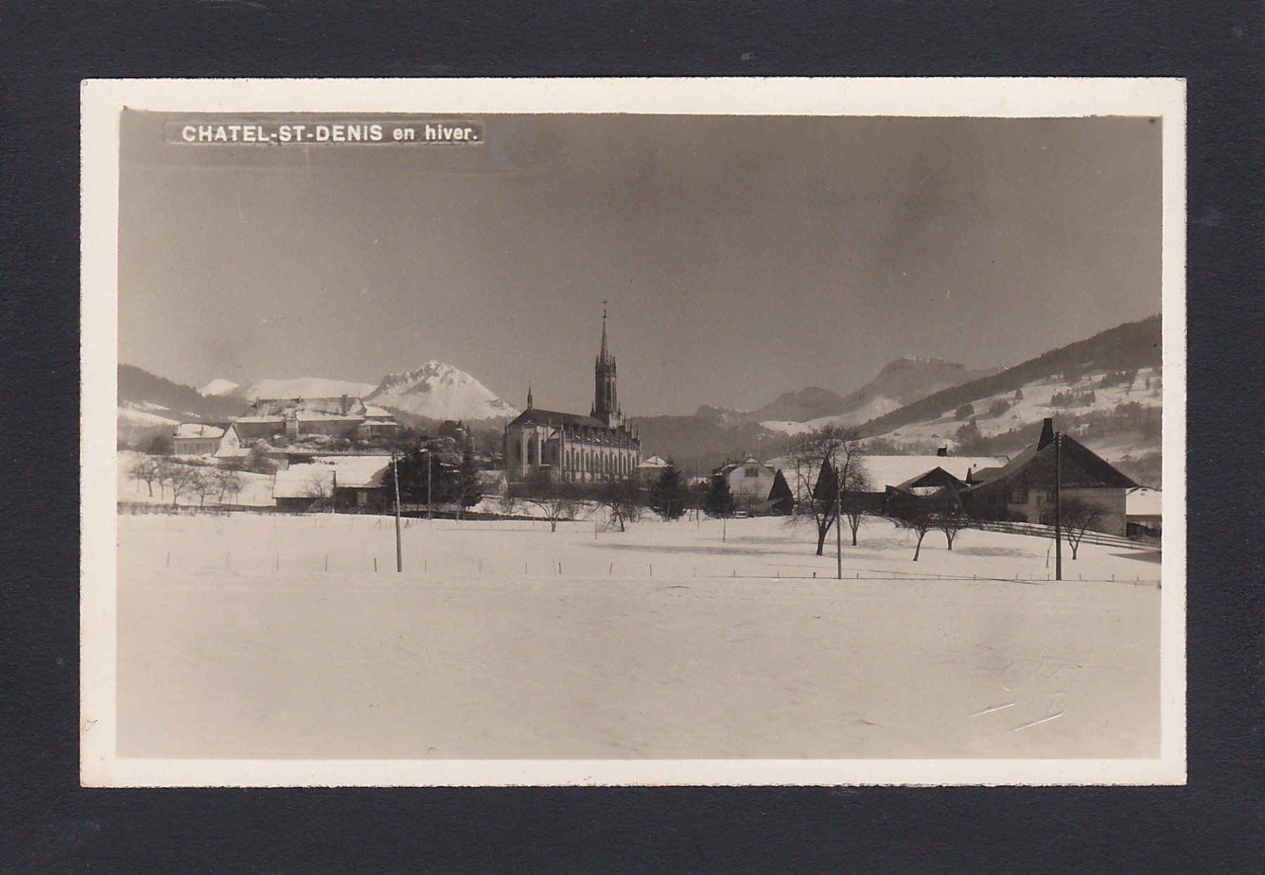 Cartoline postali: CHÂTEL-ST-DENIS en Hiver – Usato da Reiden venduto da cinfis