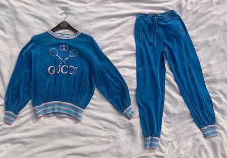 Original GUCCI Tennis Collection Velours Set Gr. XS